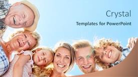  Presentation with extended family - Amazing presentation theme having laughing-extended-family backdrop and a white colored foreground