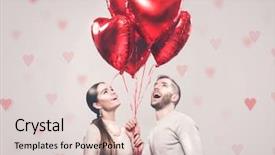  Presentation with family valentine - Beautiful slide set featuring laughing happy joyful family love backdrop and a lemonade colored foreground