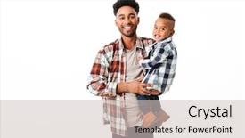  Presentation with african children - Colorful presentation theme enhanced with laughing isolated over white backdrop and a soft green colored foreground