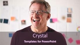  Presentation with front desk - PPT theme featuring laughing-mature-businessman-standing background and a tawny brown colored foreground