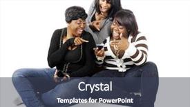  Presentation with teen - Theme consisting of laughing over an cell phone background and a ocean colored foreground