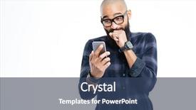  Presentation with cheerful - Audience pleasing PPT layouts consisting of laughter - cheerful bearded young african american backdrop and a ocean colored foreground