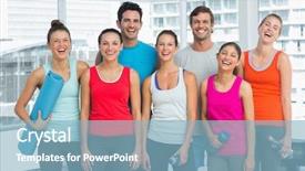  Presentation with young people in the club - Colorful slide deck enhanced with woman washing hair with shampoo backdrop and a gray colored foreground