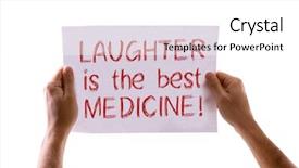  Presentation with best - PPT layouts having laughter is the best medicine background and a white colored foreground
