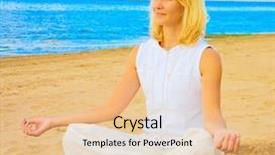  Presentation with floral lotus - PPT theme consisting of laughter yoga - lotus background and a  colored foreground