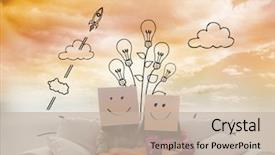  Presentation with empowerment of employees - Colorful presentation enhanced with launch draw - composite image of silly employees backdrop and a mint green colored foreground