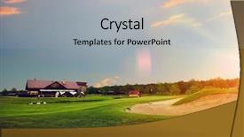  Presentation with flash point - Amazing slides having launch pad - golf course launching point backdrop and a  colored foreground