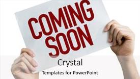  Presentation with coming soon - Cool new PPT theme with new approach - coming soon placard isolated backdrop and a white colored foreground