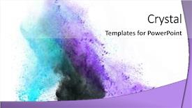  Presentation with color powder - Amazing presentation design having beautiful sunset above the windmills on the field backdrop and a wine colored foreground