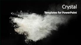  Presentation with powder - Colorful PPT theme enhanced with ecologist - rocks while conducting scientific study backdrop and a mint green colored foreground