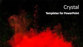  Presentation with powder - Cool new PPT theme with launched-colorful-powder-isolated backdrop and a black colored foreground