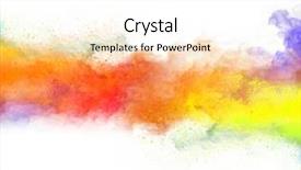  Presentation with powder - Presentation design having launched colorful powder isolated background and a pink colored foreground