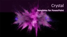  Presentation with black abstract - Cool new PPT layouts with launched-colorful-powder-on-black backdrop and a wine colored foreground