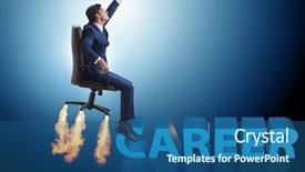  Presentation with promotion - Amazing presentation theme having launcher - businessman in promotion business concept backdrop and a  colored foreground