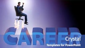  Presentation with promotion - Slide set consisting of launcher - businessman in promotion business concept background and a  colored foreground