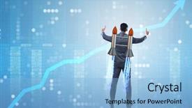  Presentation with business jet - Theme having launcher - man with jet pack background and a  colored foreground