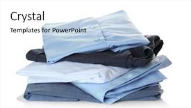  Presentation with dry cleaning - Slide deck consisting of laundromat - clean clothes from dry-cleaning background and a  colored foreground