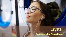  Presentation with laundromat - PPT layouts with laundromat - enjoying music background and a  colored foreground