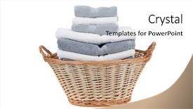  Presentation with laundry - PPT layouts featuring laundry basket full of white background and a white colored foreground