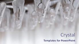  Presentation with laundry - PPT theme featuring laundry-equipment-laundry-clip-hanger background and a sky blue colored foreground