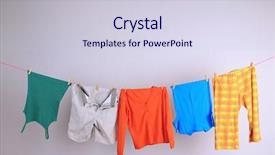  Presentation with laundry - Cool new presentation theme with laundry line with clothes backdrop and a lemonade colored foreground