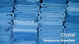  Presentation with dry - Presentation consisting of laundry services - pile of blue fresh dry background and a  colored foreground