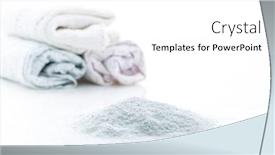  Presentation with clothes washing powder - Colorful PPT theme enhanced with laundry-washing-powder-with-clothes backdrop and a white colored foreground
