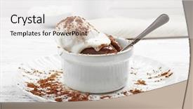  Presentation with ice cream cake - Cool new slide set with lava cake with ice-cream backdrop and a  colored foreground