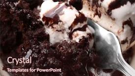  Presentation with ice cream cake - Cool new presentation theme with lava cake with ice-cream backdrop and a wine colored foreground