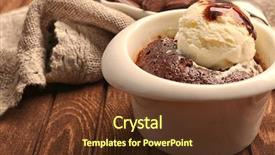  Presentation with ice cream cake - Colorful theme enhanced with lava cake with ice-cream backdrop and a  colored foreground