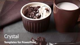  Presentation with ice cream cake - Beautiful PPT layouts featuring lava cake with ice-cream backdrop and a  colored foreground