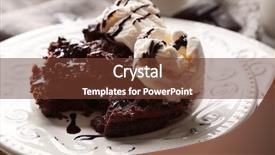  Presentation with ice cream cake - Slide deck featuring lava cake with ice-cream background and a tawny brown colored foreground