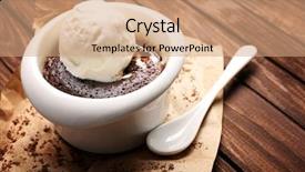  Presentation with ice cream cake - PPT layouts enhanced with lava cake with ice-cream background and a  colored foreground