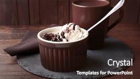  Presentation with chocolate milk - Colorful theme enhanced with lava cake with ice-cream backdrop and a wine colored foreground