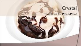  Presentation with ice cream cake - Theme enhanced with lava cake with ice-cream background and a lemonade colored foreground