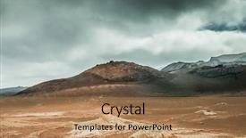  Presentation with lava - Slide set enhanced with lava desert lanzarote canary island background and a coral colored foreground