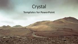  Presentation with lava - PPT theme enhanced with lava desert lanzarote canary island background and a light gray colored foreground