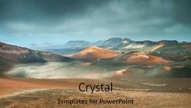  Presentation with lava - Presentation design with lava desert lanzarote canary island background and a coral colored foreground