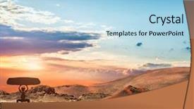  Presentation with volcano - Slide set enhanced with lava desert lanzarote canary island background and a light blue colored foreground