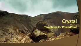  Presentation with lava - Cool new slide set with lava desert lanzarote canary island backdrop and a  colored foreground