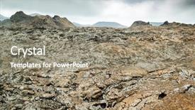  Presentation with lava - Colorful presentation design enhanced with lava desert lanzarote canary island backdrop and a  colored foreground