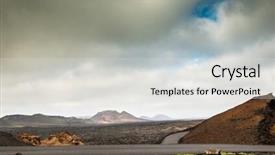  Presentation with lava - Cool new slides with lava desert lanzarote canary island backdrop and a  colored foreground