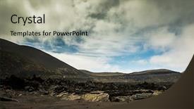  Presentation with lava - Theme enhanced with lava desert lanzarote canary island background and a  colored foreground
