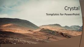  Presentation with lava - PPT theme consisting of lava desert lanzarote canary island background and a soft green colored foreground