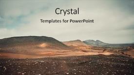  Presentation with lava - Audience pleasing presentation theme consisting of lava desert lanzarote canary island backdrop and a  colored foreground