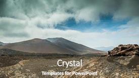  Presentation with lava - Audience pleasing PPT theme consisting of lava desert lanzarote canary island backdrop and a  colored foreground