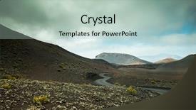  Presentation with lava - PPT layouts with lava desert lanzarote canary island background and a  colored foreground