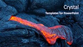  Presentation with hawaii - Presentation design with hawaiin volcano - lava flow on big island background and a navy blue colored foreground