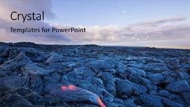  Presentation with lava - Cool new theme with flow on big island hawaii backdrop and a light blue colored foreground