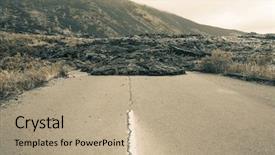  Presentation with lava - Audience pleasing PPT theme consisting of flow on big island hawaii backdrop and a coral colored foreground